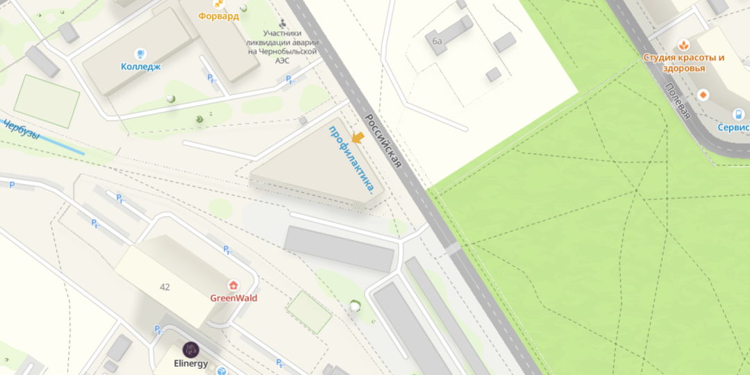  расположение